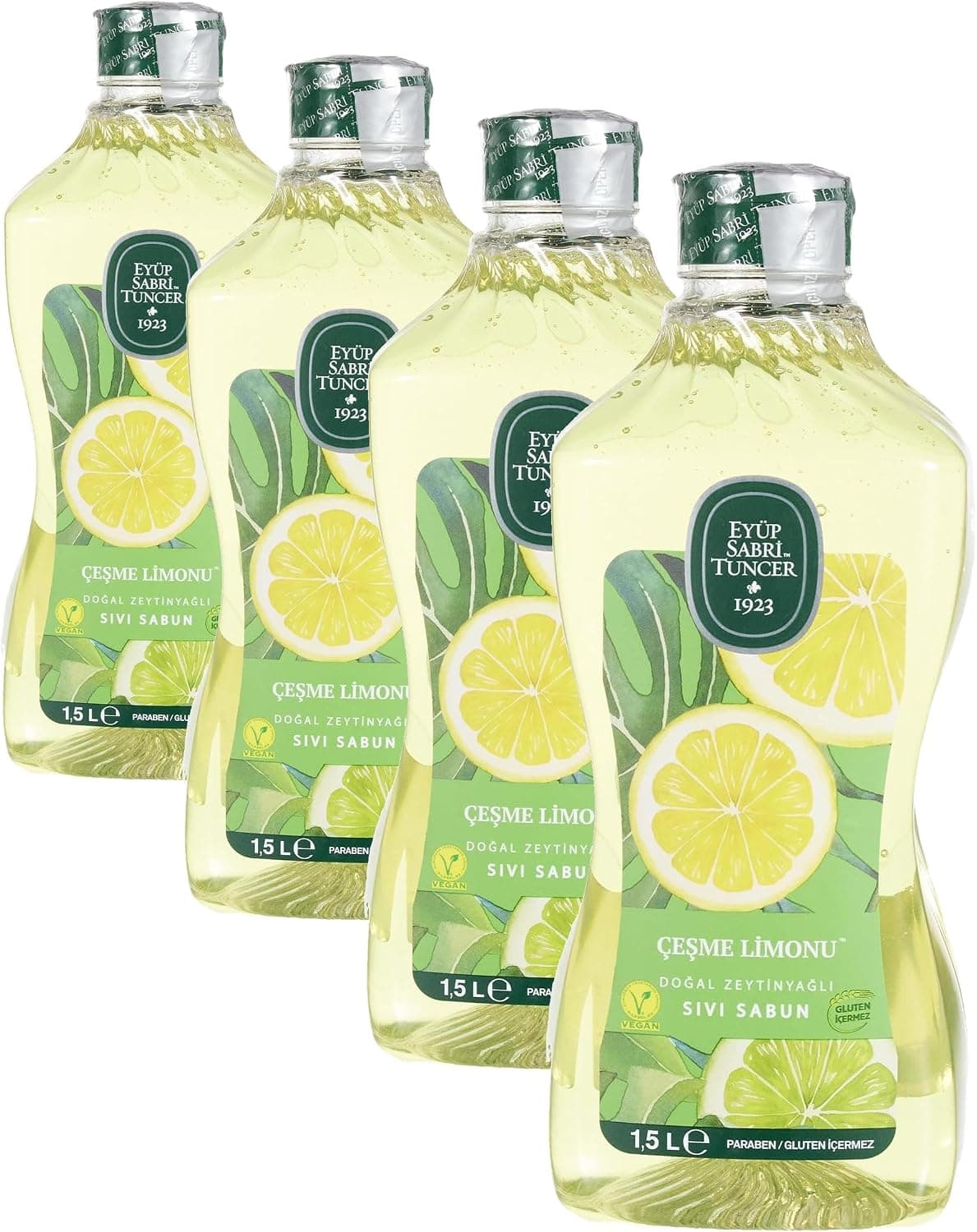 صابون مایع حاوی روغن زیتون طبیعی Eyup Sabri Tuncer مدل Çeşme Limonu بطری PET 1,5 L (1 x 1500 ml) صابون مایع حاوی روغن زیتون طبیعی Eyup Sabri Tuncer مدل Çeşme Limonu بطری PET 1,5 L (1 x 1500 ml)