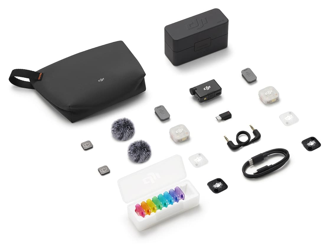میکروفون بیسیم DJI Mic Mini 2S با 2 فرستنده، 1 گیرنده و کیف شارژ میکروفون بیسیم DJI Mic Mini 2S با 2 فرستنده، 1 گیرنده و کیف شارژ
