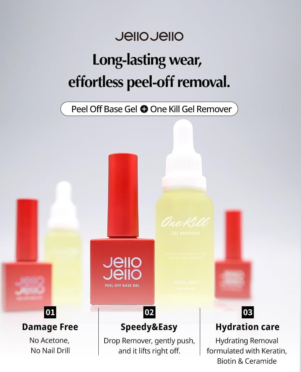 ست پاککننده ژل ناخن JelloJello One Kill شامل ژل بیس پیلآف 10ml، ریموور 30ml و 10 عدد چوب کوتیکول ست پاککننده ژل ناخن JelloJello One Kill شامل ژل بیس پیلآف 10ml، ریموور 30ml و 10 عدد چوب کوتیکول