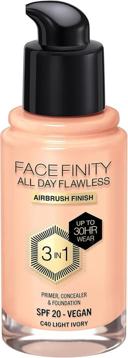 کرمپودر Max Factor Facefinity All Day Flawless C40 آیوری روشن 30ml