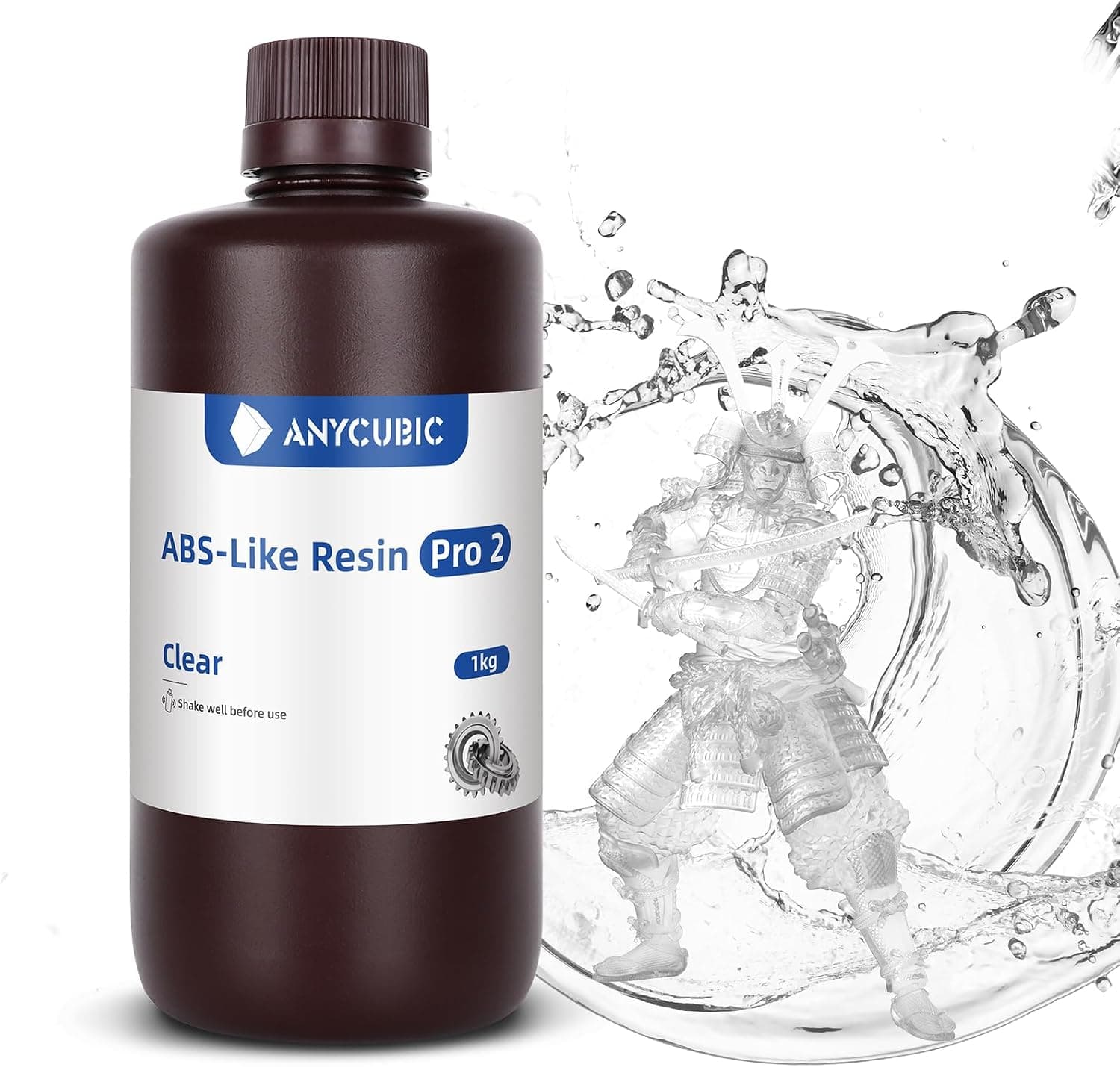 رزین پرینتر سه بعدی ANYCUBIC شبیه ABS 405nm UV 8K شفاف 1kg رزین پرینتر سه بعدی ANYCUBIC شبیه ABS 405nm UV 8K شفاف 1kg
