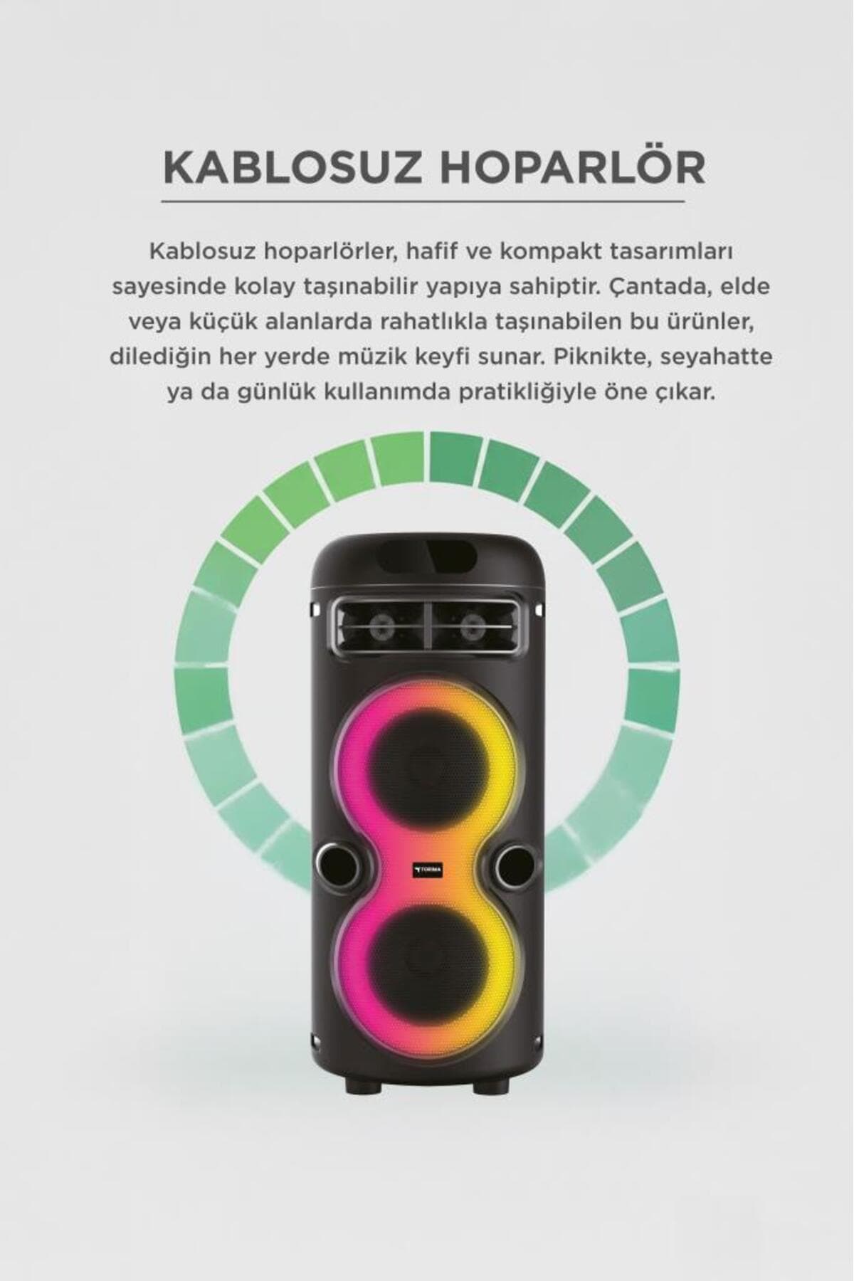 اسپیکر بلوتوث Torima قابل حمل با نور RGB و میکروفون مدل D41 مشکی اسپیکر بلوتوث Torima قابل حمل با نور RGB و میکروفون مدل D41 مشکی