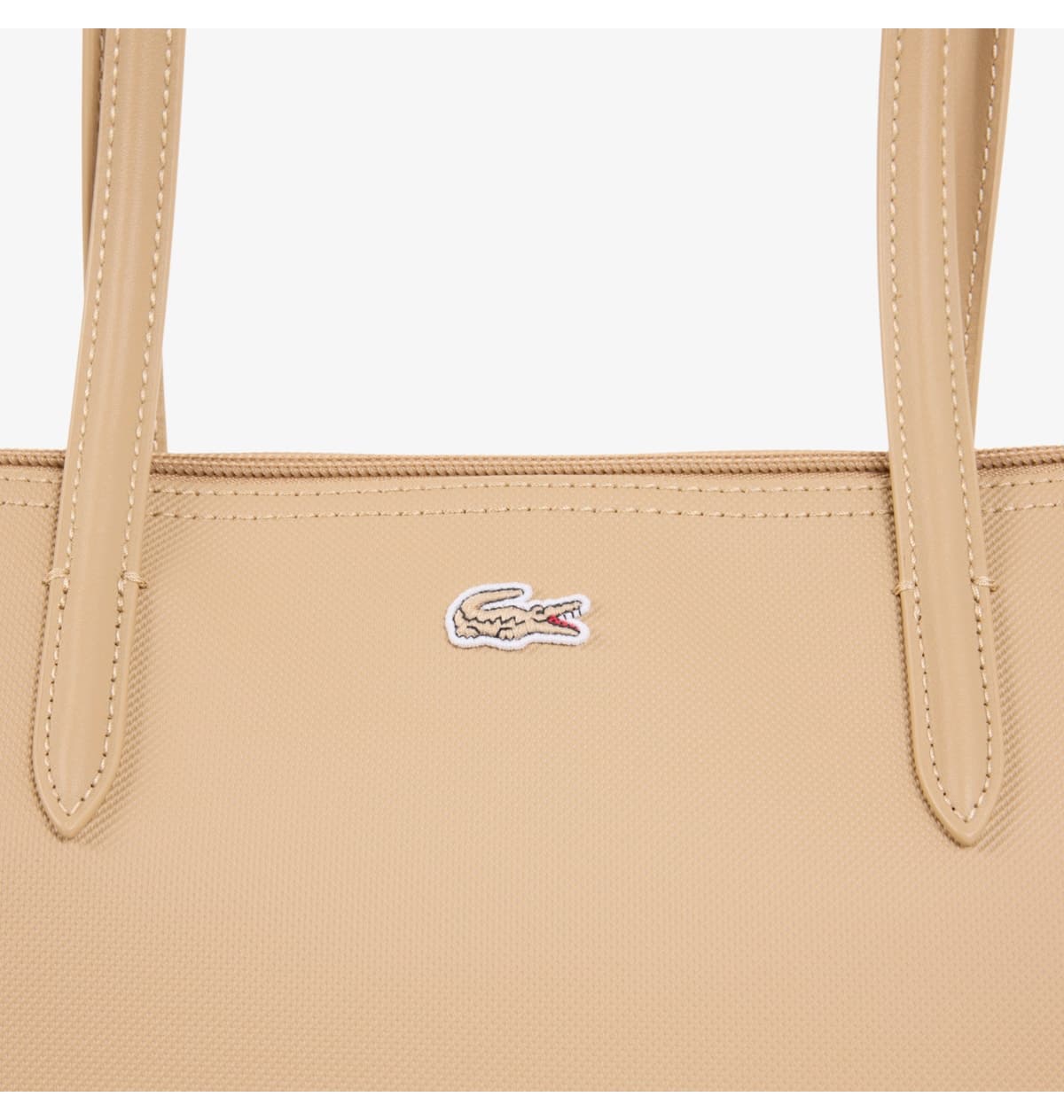 کیف دوشی زنانه Lacoste بژ بزرگ مدل L.12.12 کیف دوشی زنانه Lacoste بژ بزرگ مدل L.12.12
