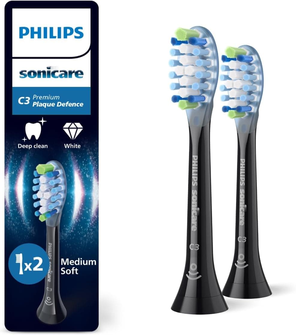 سر مسواک یدکی Philips Sonicare C3 Plaque Defence مشکی بسته 2 عددی مدل HX9042/88 سر مسواک یدکی Philips Sonicare C3 Plaque Defence مشکی بسته 2 عددی مدل HX9042/88