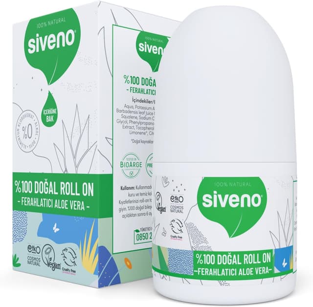 دئودورانت رولآن Siveno با آلوئهورا 100% طبیعی، گیاهی وگان، بدون لک 50 ml دئودورانت رولآن Siveno با آلوئهورا 100% طبیعی، گیاهی وگان، بدون لک 50 ml