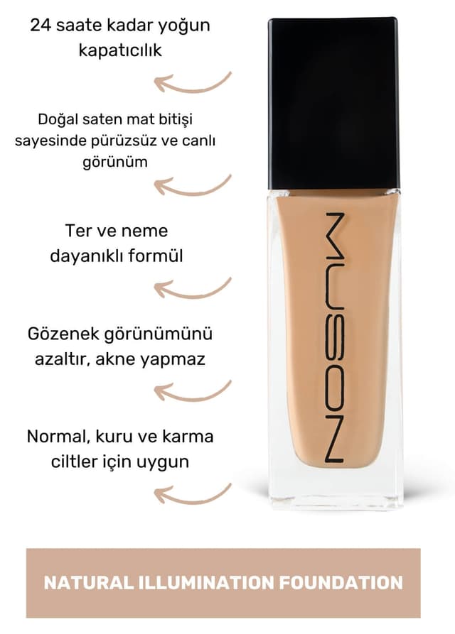 کرمپودر Muson با جلوه طبیعی و درخشان رنگ روشن 30 ml کرمپودر Muson با جلوه طبیعی و درخشان رنگ روشن 30 ml