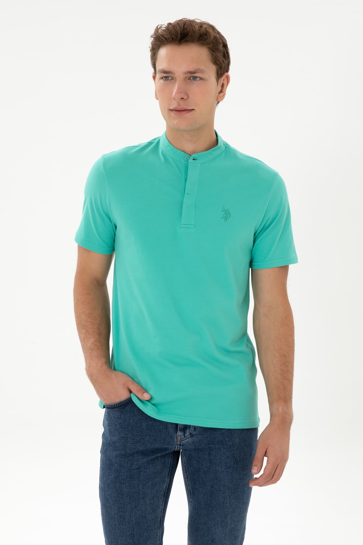تیشرت مردانه U.S. Polo Assn. فیت معمولی نعنایی مدل 50324794-VR090 تیشرت مردانه U.S. Polo Assn. فیت معمولی نعنایی مدل 50324794-VR090