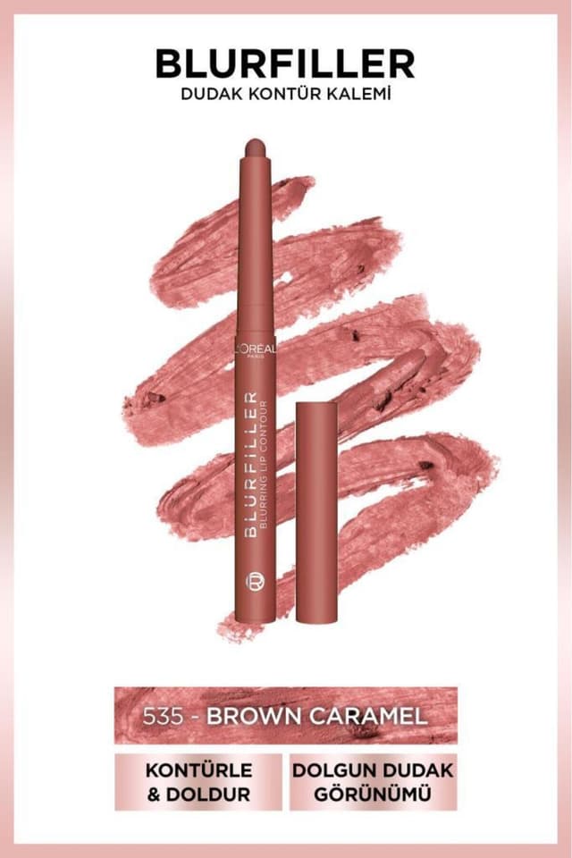مداد کانتور لب L'Oreal Paris Blurfiller قهوهای کارامل مدل 535 مداد کانتور لب L'Oreal Paris Blurfiller قهوهای کارامل مدل 535