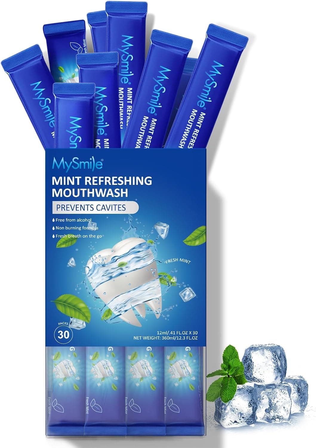 دهانشویه MySmile ضدحساسیت نانو هیدروکسی آپاتیت بدون فلوراید 0.41 Fl Oz بسته 30 عددی دهانشویه MySmile ضدحساسیت نانو هیدروکسی آپاتیت بدون فلوراید 0.41 Fl Oz بسته 30 عددی