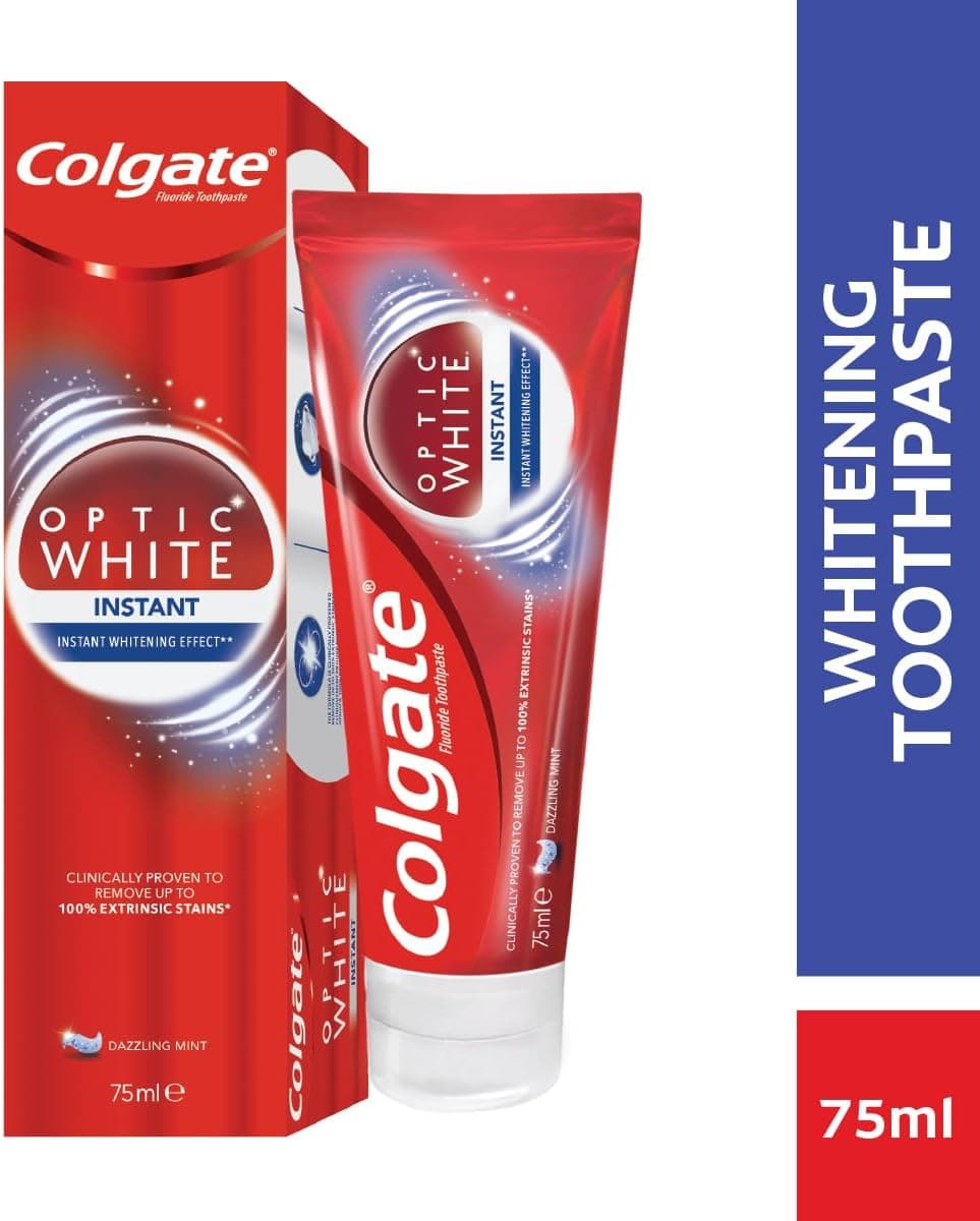خمیر دندان Colgate Optic White سفیدکننده فوری 75ml خمیر دندان Colgate Optic White سفیدکننده فوری 75ml