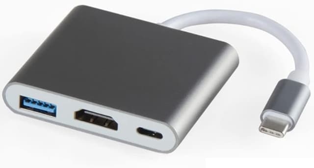 آداپتور USB coverzone Type-c 3in1 با HDMI 4K و USB 3.0 سازگار با لپتاپ و Macbook مدل TC-23 آداپتور USB coverzone Type-c 3in1 با HDMI 4K و USB 3.0 سازگار با لپتاپ و Macbook مدل TC-23