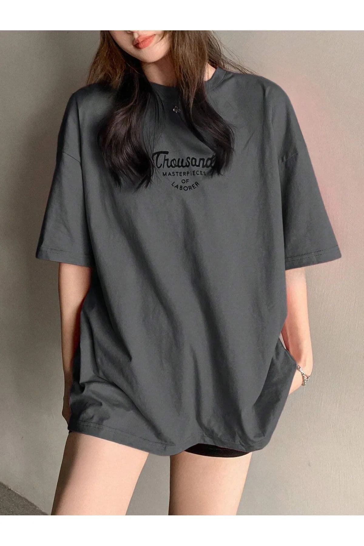 تیشرت زنانه DAXİS Sportwear Company اورسایز چاپدار تیشرت زنانه DAXİS Sportwear Company اورسایز چاپدار