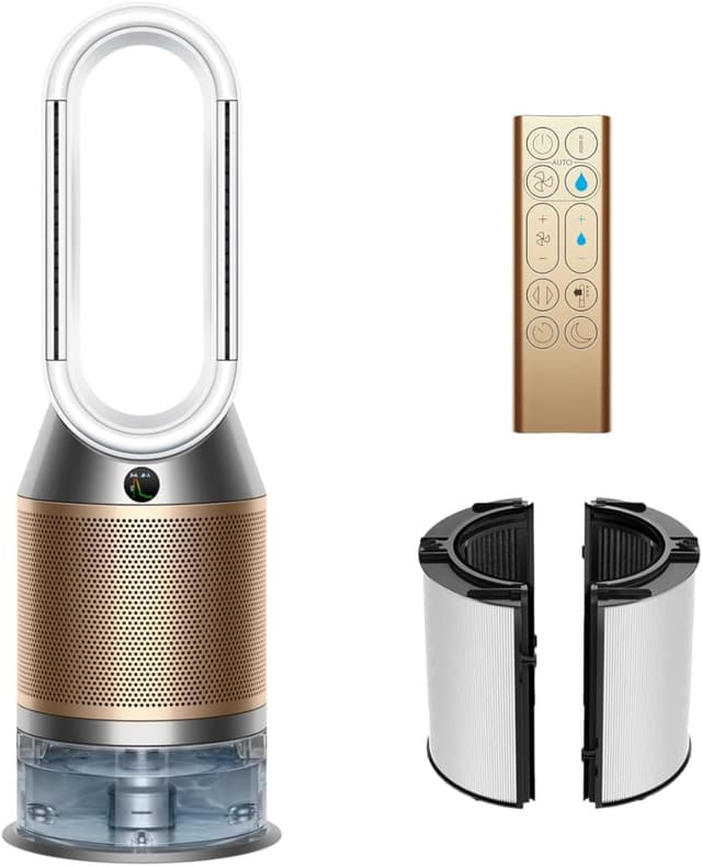پنکه تصفیهکننده هوا Dyson Humidify+Cool PH2 De-Nox سفید طلایی مدل PH05 پنکه تصفیهکننده هوا Dyson Humidify+Cool PH2 De-Nox سفید طلایی مدل PH05