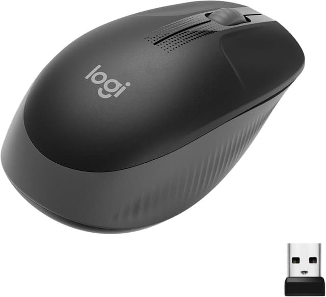 ماوس بیسیم Logitech با طراحی خمیده برای استفاده با هر دو دست، مشکی مدل M190 ماوس بیسیم Logitech با طراحی خمیده برای استفاده با هر دو دست، مشکی مدل M190