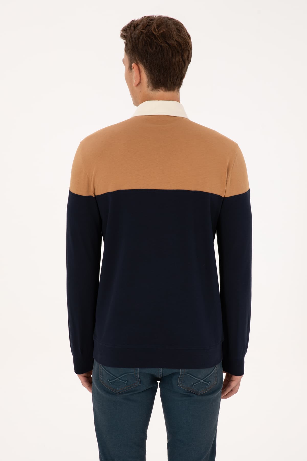 سویشرت مردانه U.S. Polo Assn. فیت معمولی یقه پولو شتری مدل 50316428-VR015 سویشرت مردانه U.S. Polo Assn. فیت معمولی یقه پولو شتری مدل 50316428-VR015
