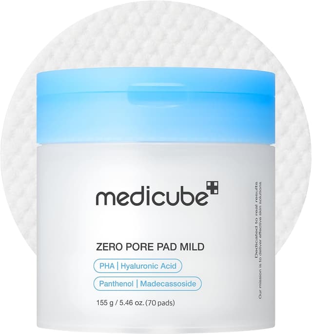 پد تونر لایهبردار medicube Zero Pore Pads Mild 2.0 با PHA برای کاهش منافذ و جوش سر سیاه پد تونر لایهبردار medicube Zero Pore Pads Mild 2.0 با PHA برای کاهش منافذ و جوش سر سیاه