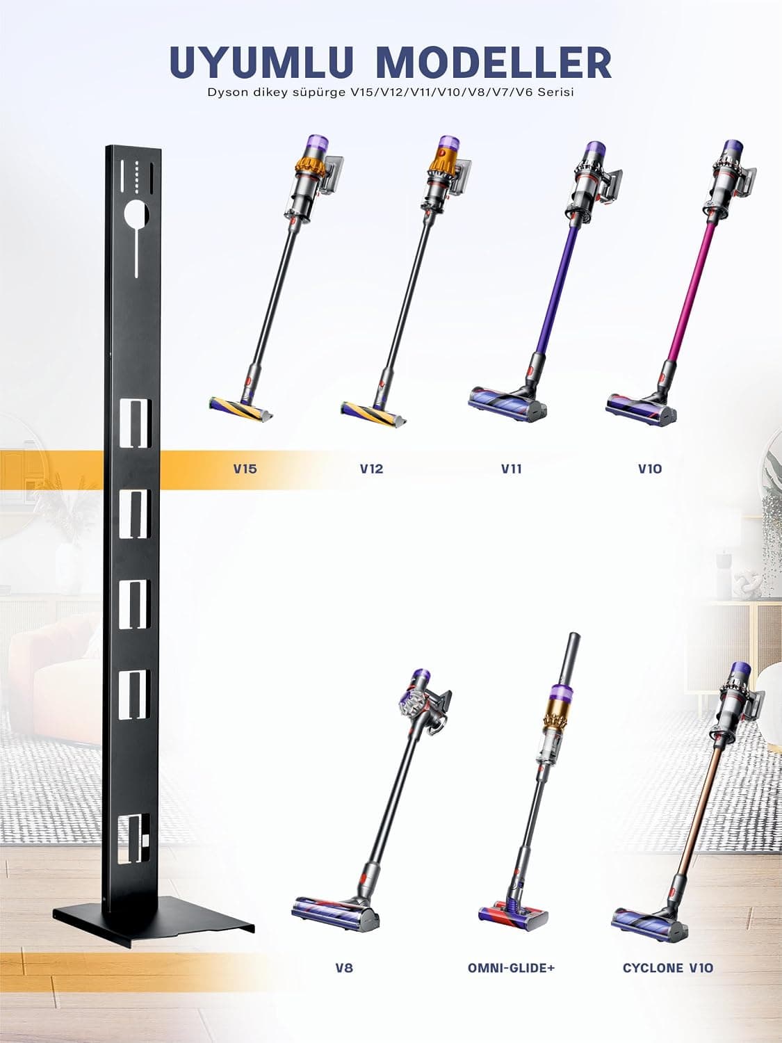 پایه ایستاده جاروبرقی شارژی Genel سازگار با همه مدلها و Dyson V15-Gen5 ضدزنگ پایه ایستاده جاروبرقی شارژی Genel سازگار با همه مدلها و Dyson V15-Gen5 ضدزنگ