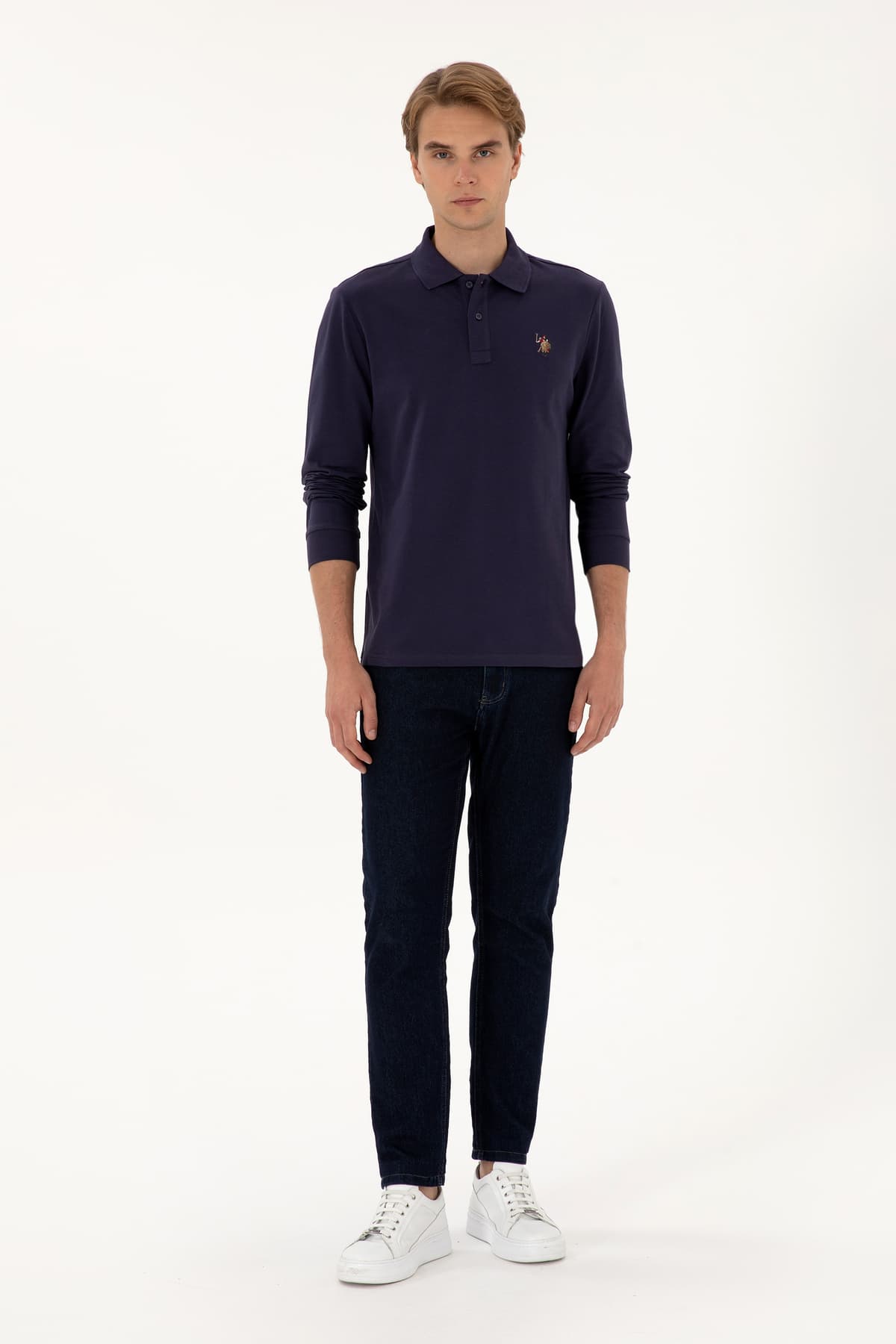 سویشرت مردانه U.S. Polo Assn. فیت معمولی یقه پولو ارغوانی ساده مدل 50313772-VR074 سویشرت مردانه U.S. Polo Assn. فیت معمولی یقه پولو ارغوانی ساده مدل 50313772-VR074