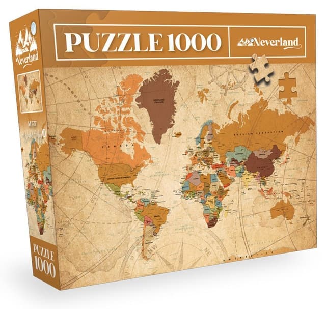 پازل 1000 تکه Neverland نقشه جهان مدل World Map-II پازل 1000 تکه Neverland نقشه جهان مدل World Map-II