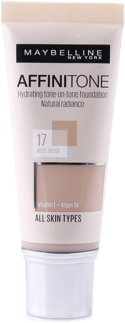 کرم فاندیشن Maybelline Affinitone یکنواختکننده سایه 17 رز بژ 30 ml کرم فاندیشن Maybelline Affinitone یکنواختکننده سایه 17 رز بژ 30 ml