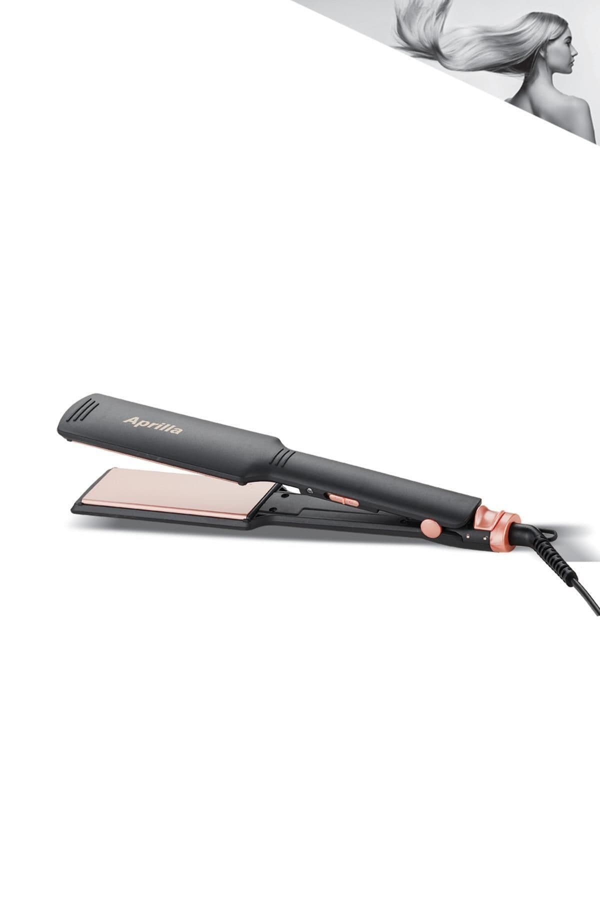 اتوی مو Aprilla قدرتمند با روکش سرامیکی عریض مشکی مدل Ahs-2033 40mm*120mm اتوی مو Aprilla قدرتمند با روکش سرامیکی عریض مشکی مدل Ahs-2033 40mm*120mm