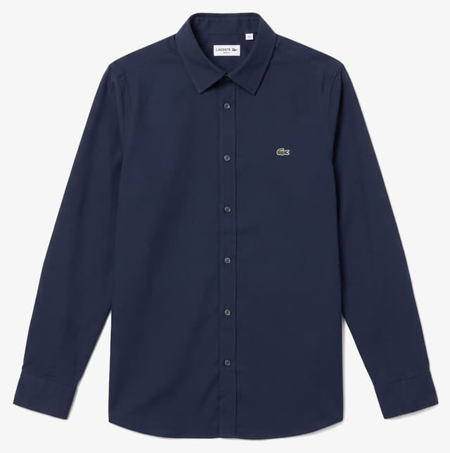 پیراهن مردانه Lacoste فیت اسلیم سرمهای پیراهن مردانه Lacoste فیت اسلیم سرمهای