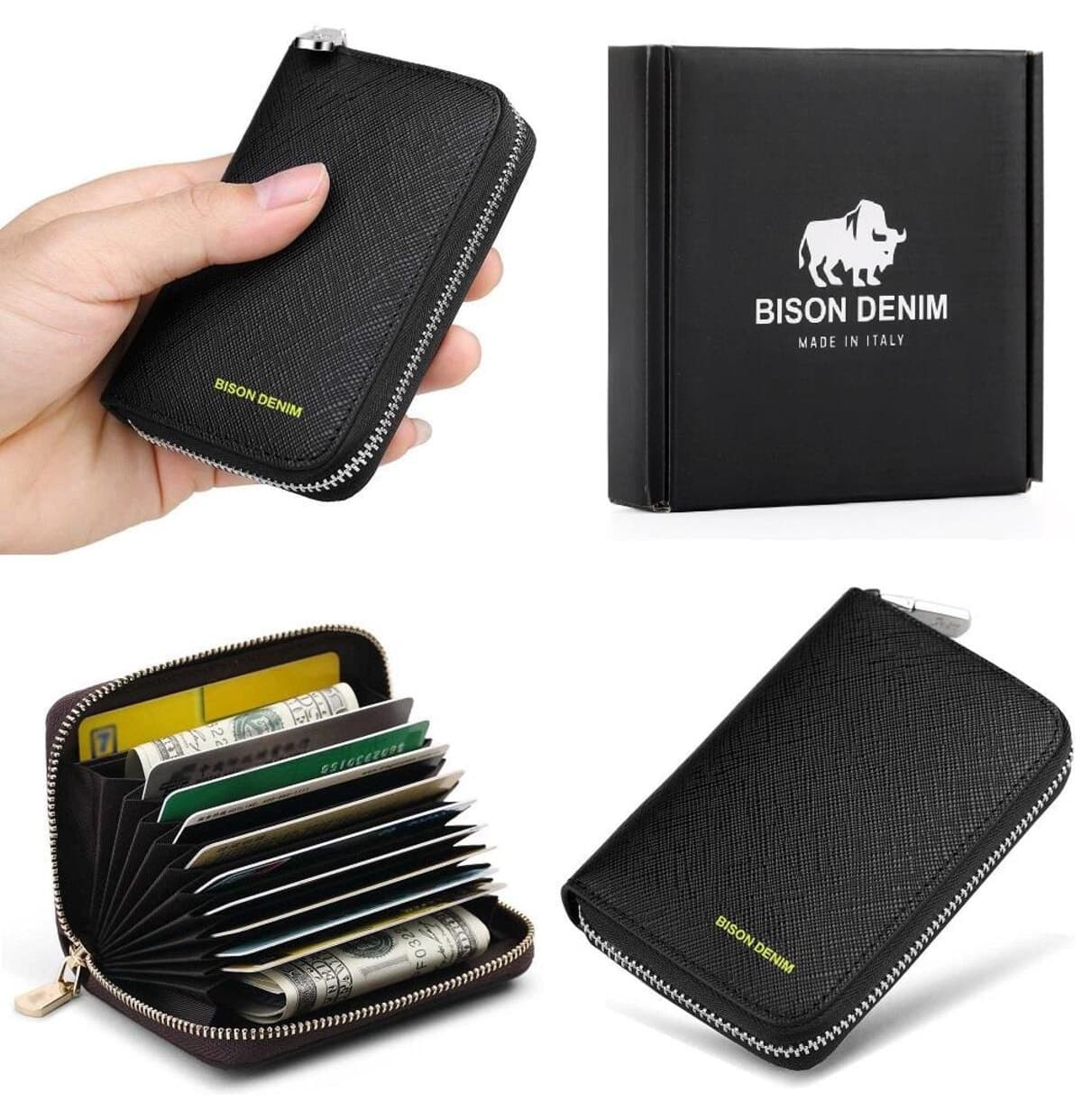 کیف پول مردانه BISON DENIM چرم طبیعی کوتاه کارتخور کیف پول مردانه BISON DENIM چرم طبیعی کوتاه کارتخور
