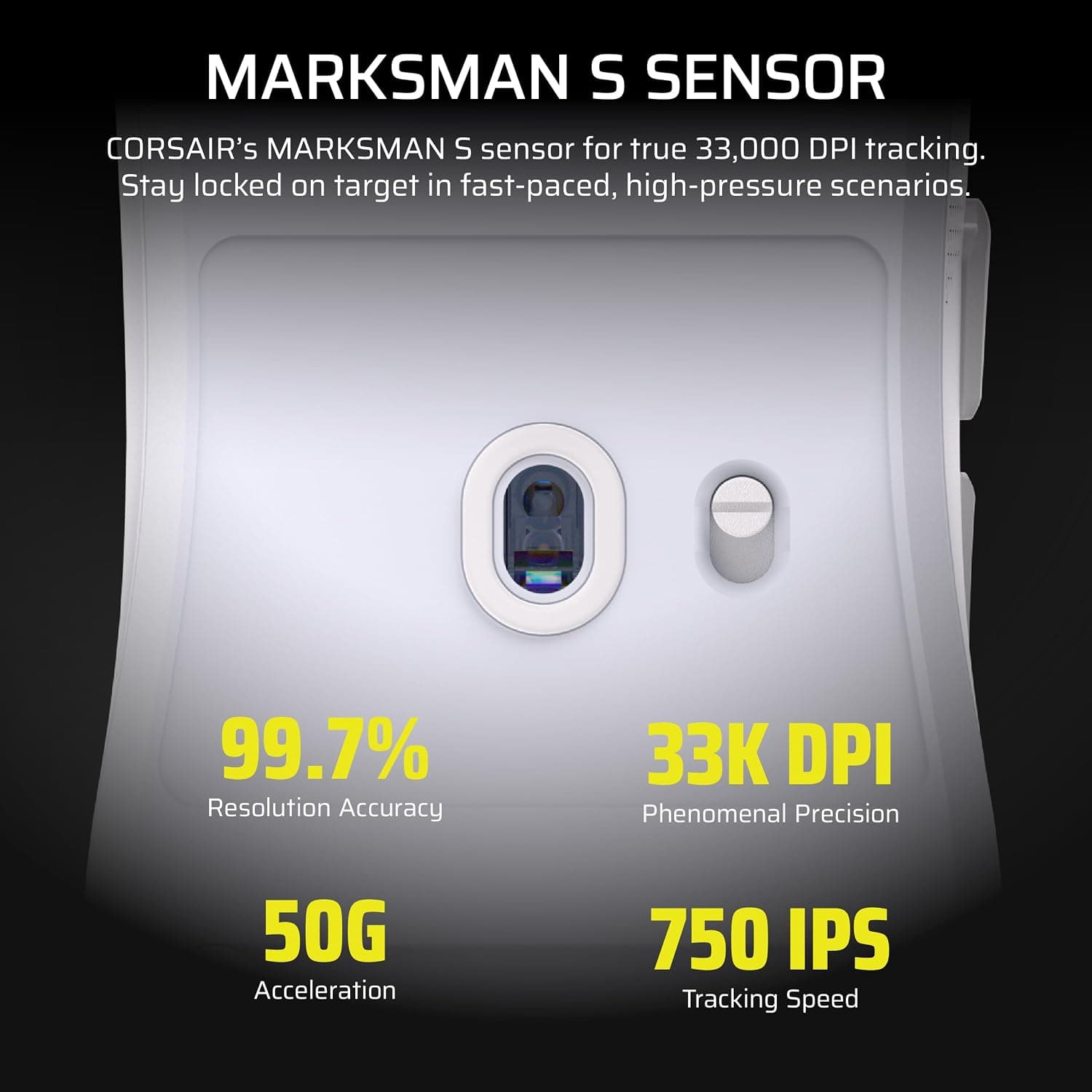 موس گیمینگ بیسیم Corsair فوقسبک 36g با نرخ نمونهبرداری 8K سفید مدل SABRE V2 PRO ULTRALIGHT CH-931G001-WW موس گیمینگ بیسیم Corsair فوقسبک 36g با نرخ نمونهبرداری 8K سفید مدل SABRE V2 PRO ULTRALIGHT CH-931G001-WW