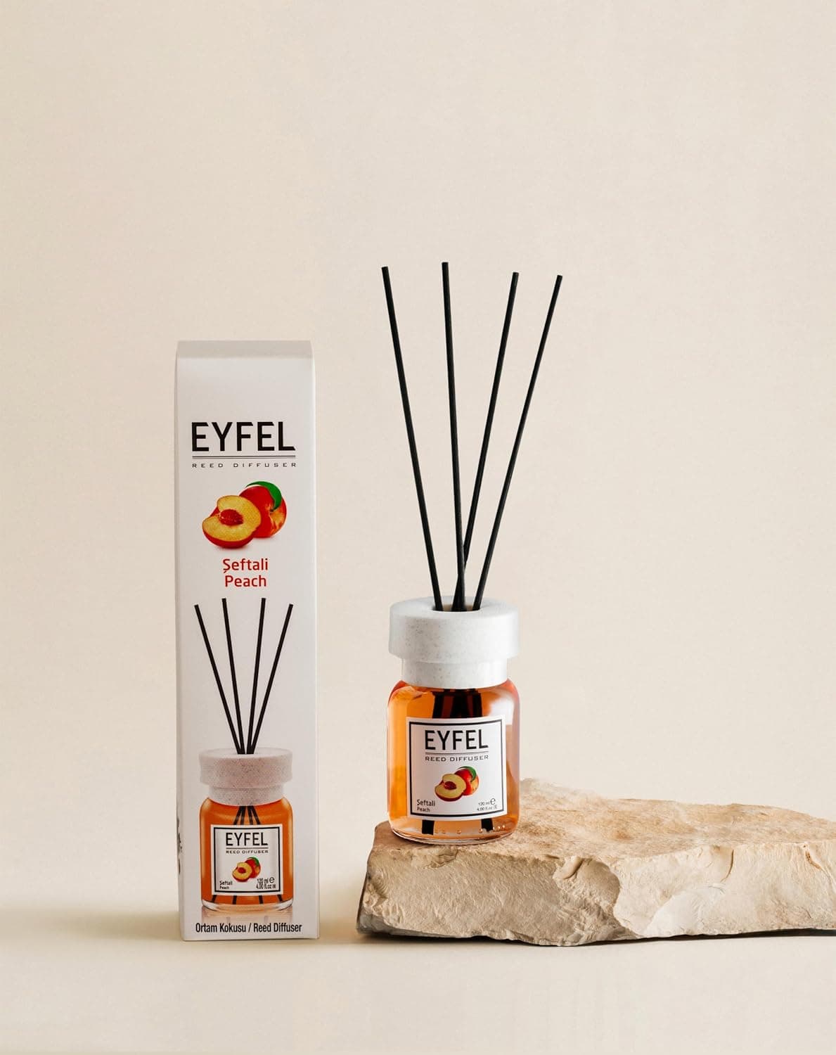 دیفیوزر نی خوشبو کننده eyfel eau de parfum با رایحه هلو 120ml دیفیوزر نی خوشبو کننده eyfel eau de parfum با رایحه هلو 120ml