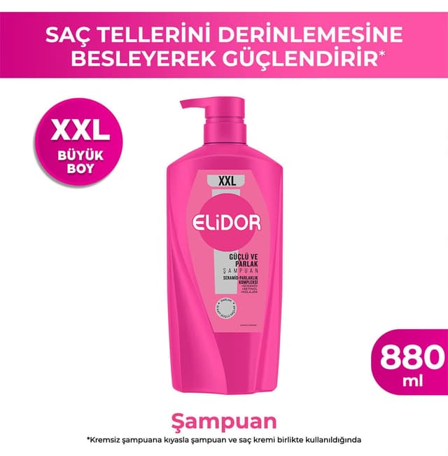 شامپو پسرانه Elidor قوی و درخشان سایز بزرگ XXL 880 ml شامپو پسرانه Elidor قوی و درخشان سایز بزرگ XXL 880 ml