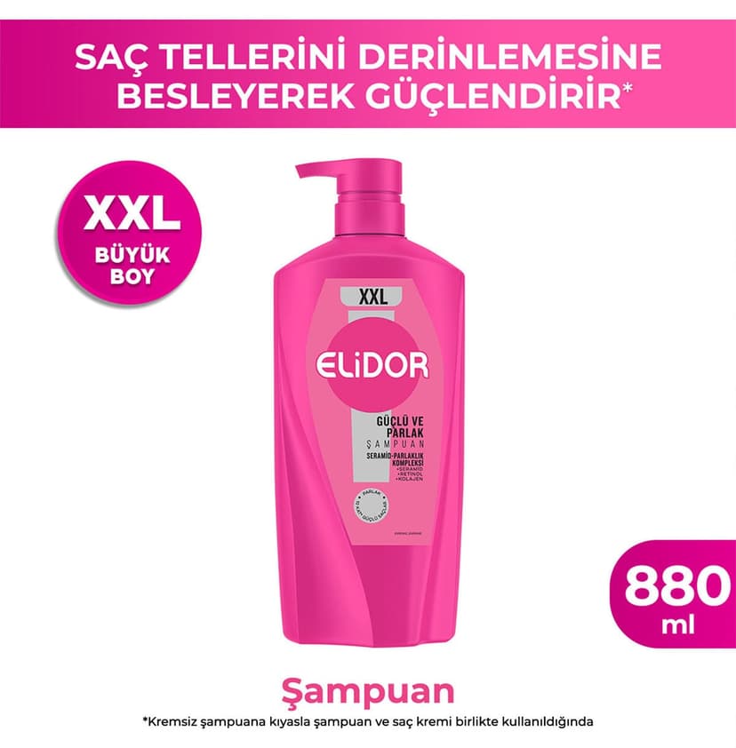 شامپو پسرانه Elidor قوی و درخشان سایز بزرگ XXL 880 ml شامپو پسرانه Elidor قوی و درخشان سایز بزرگ XXL 880 ml