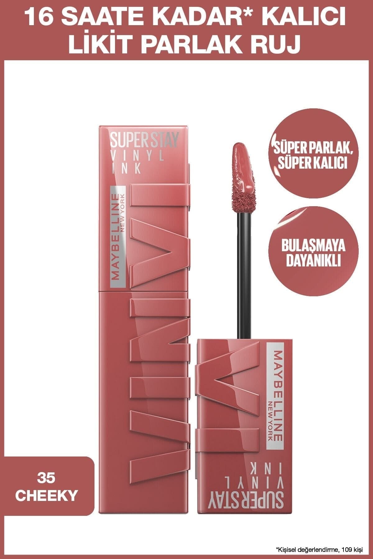 رژ لب مایع Maybelline New York Super Stay Vinyl Ink ماندگار براق مدل 30 Unrivaled رژ لب مایع Maybelline New York Super Stay Vinyl Ink ماندگار براق مدل 30 Unrivaled