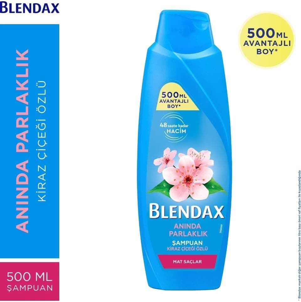 شامپو BLENDAX با عصاره شکوفه گیلاس برای درخشش و نرمی فوری 500 ml شامپو BLENDAX با عصاره شکوفه گیلاس برای درخشش و نرمی فوری 500 ml