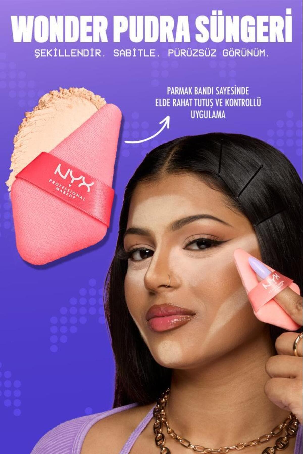 اسفنج پودر و پودر تثبیتکننده NYX Professional Makeup Wonder Snatch 02 Cheeky Cherry اسفنج پودر و پودر تثبیتکننده NYX Professional Makeup Wonder Snatch 02 Cheeky Cherry