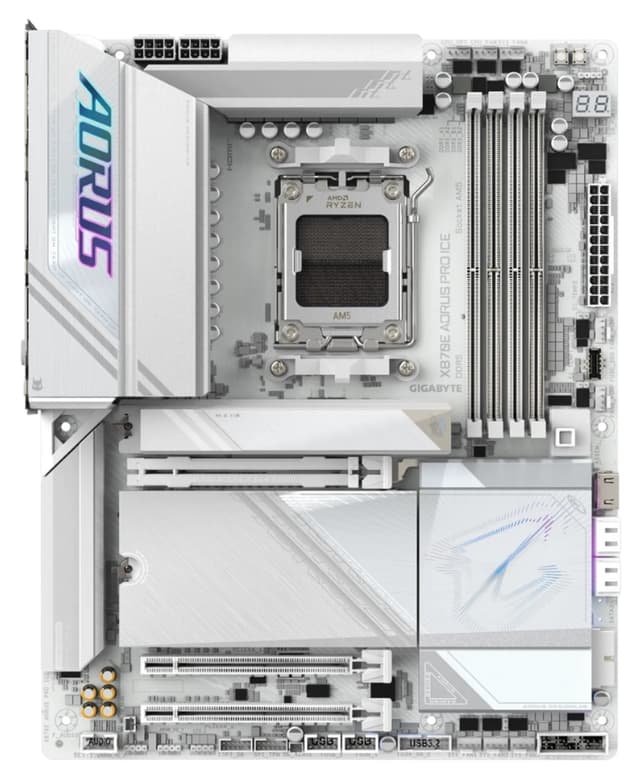 مادربورد Gigabyte مدل X870E Aorus Pro Ice DDR5 M.2 HDMI DP ATX AM5 مادربورد Gigabyte مدل X870E Aorus Pro Ice DDR5 M.2 HDMI DP ATX AM5