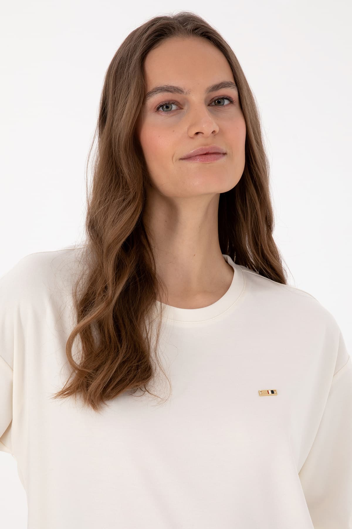 سوئیشرت زنانه U.S. Polo Assn. کرمی یقه گرد مدل 50318159-VR071 سوئیشرت زنانه U.S. Polo Assn. کرمی یقه گرد مدل 50318159-VR071