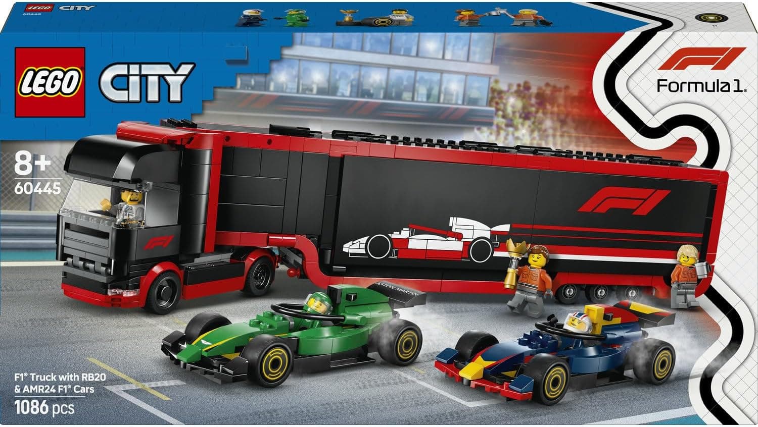 لگو City کامیون F1 با ماشینهای RB20 و AMR24 مدل 60445 لگو City کامیون F1 با ماشینهای RB20 و AMR24 مدل 60445