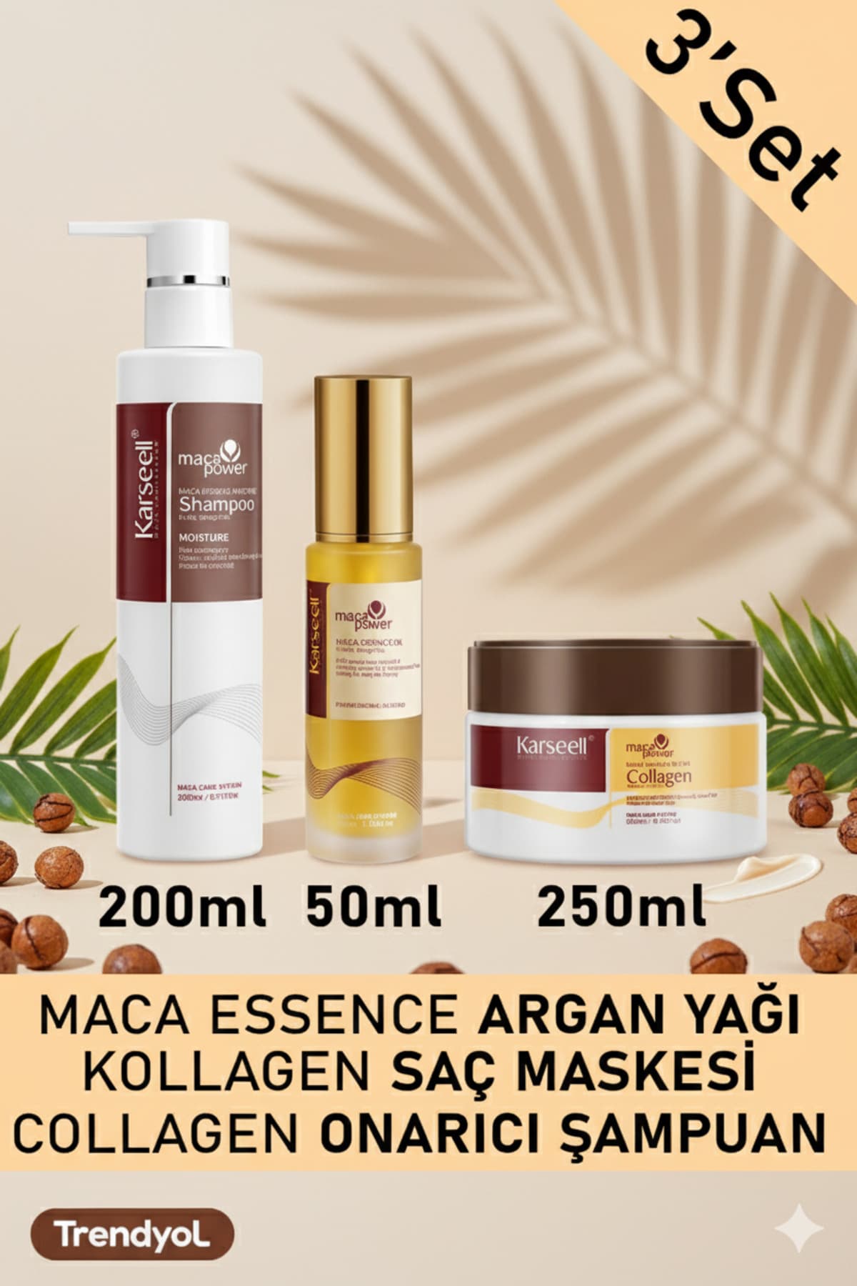 ست ماسک مو Karseell ترمیمکننده کلاژن 250ml + شامپو مرطوبکننده 200ml + روغن آرگان 50ml ست ماسک مو Karseell ترمیمکننده کلاژن 250ml + شامپو مرطوبکننده 200ml + روغن آرگان 50ml