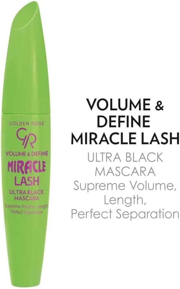 ریمل Golden Rose مدل Volume & Define Miracle Lash با حجمدهنده و ساینده مشکی ریمل Golden Rose مدل Volume & Define Miracle Lash با حجمدهنده و ساینده مشکی