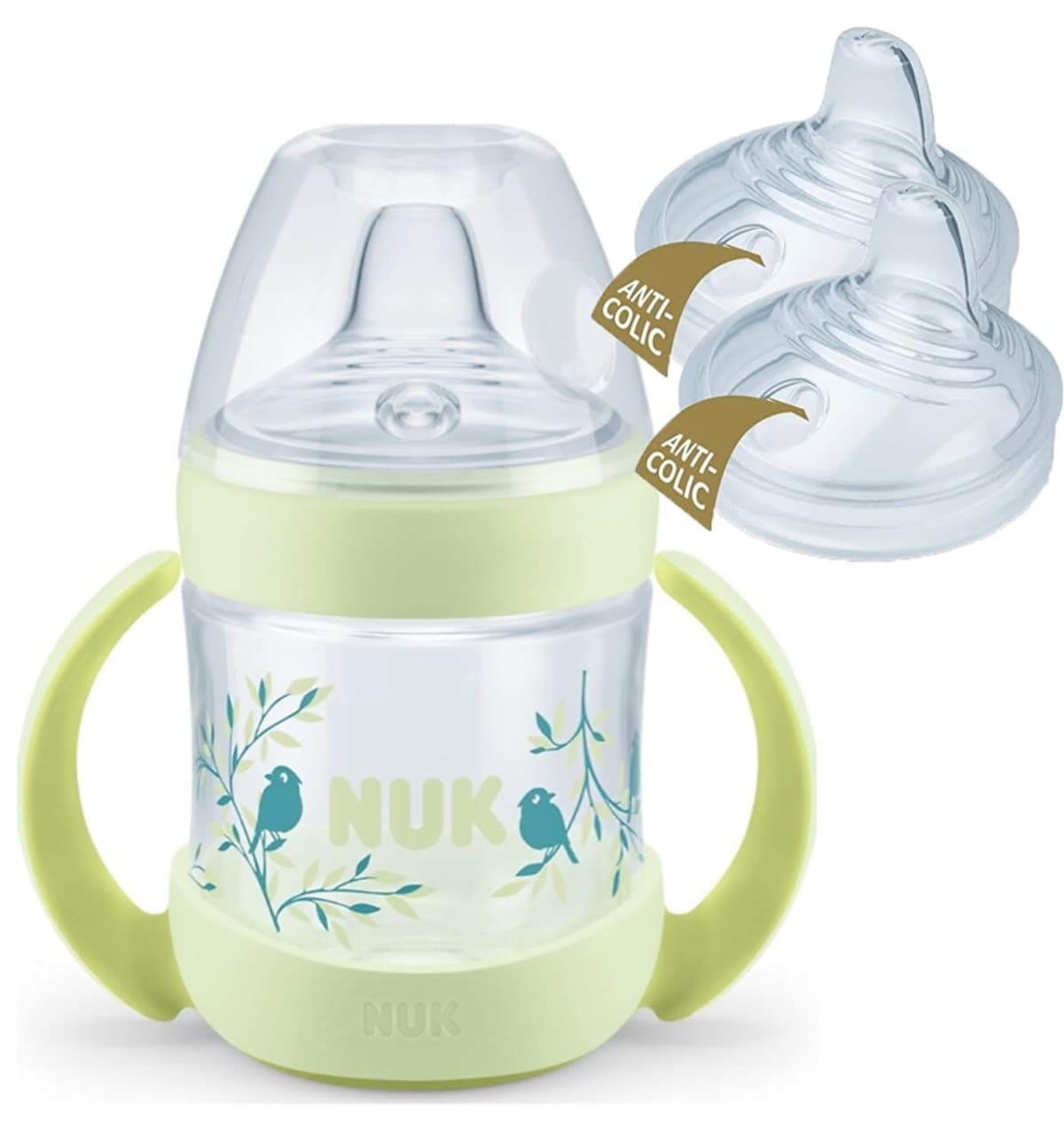 لیوان آموزشی Nuk Nature Sense نشانگر دما PP 150 ml ۲ سر یدکی سبز لیوان آموزشی Nuk Nature Sense نشانگر دما PP 150 ml ۲ سر یدکی سبز