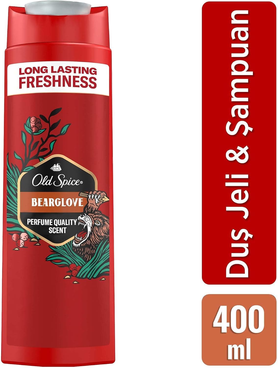 شامپو و ژل دوش مردانه Old Spice Bearglove، 400 ml شامپو و ژل دوش مردانه Old Spice Bearglove، 400 ml