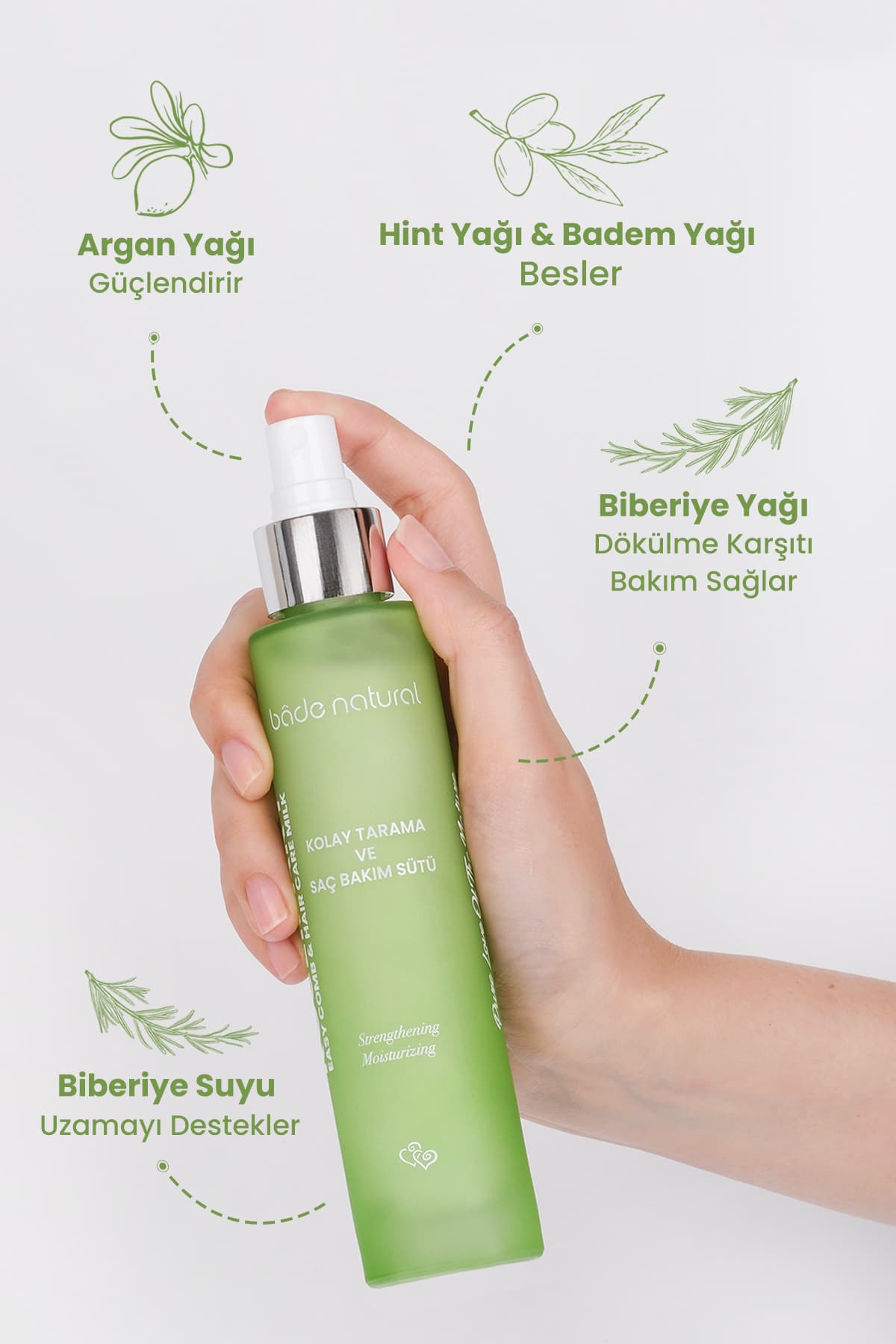 شیر مراقبت از مو و شانهکردن آسان Bade Natural با رزماری 100 ml شیر مراقبت از مو و شانهکردن آسان Bade Natural با رزماری 100 ml