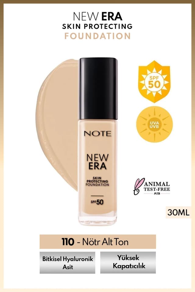 کرمپودر Note Cosmetics New Era محافظ پوست SPF 50 حاوی اسید هیالورونیک مدل 110 Soft Ivory کرمپودر Note Cosmetics New Era محافظ پوست SPF 50 حاوی اسید هیالورونیک مدل 110 Soft Ivory