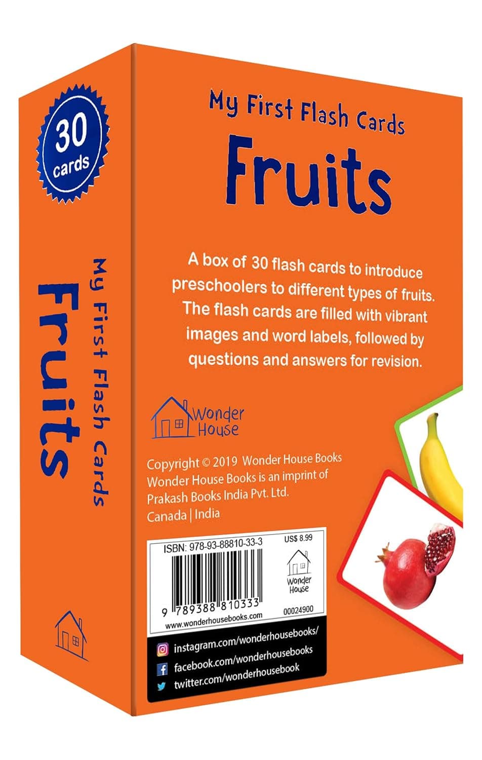 فلشکارت آموزشی میوهها برای کودکان by Wonder House Books مدل My First Flash Cards Fruits فلشکارت آموزشی میوهها برای کودکان by Wonder House Books مدل My First Flash Cards Fruits