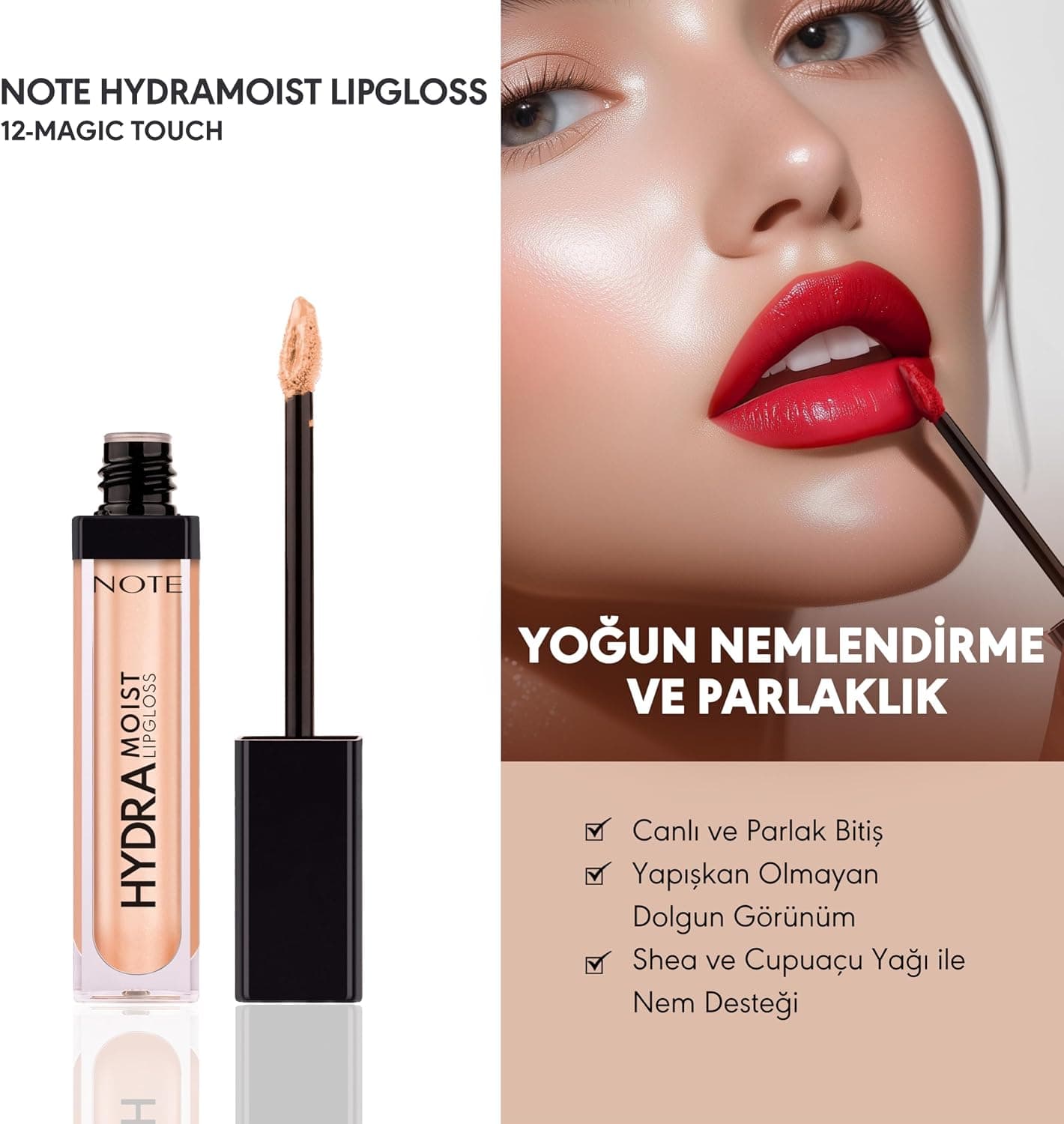 رژ لب مایع NOTE مدل Hydramoist Magic Touch 12 آبرسان درخشان رژ لب مایع NOTE مدل Hydramoist Magic Touch 12 آبرسان درخشان