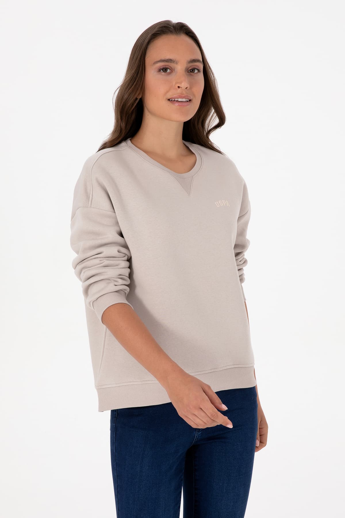 سوئیشرت زنانه U.S. Polo Assn. یقه گرد بیسیک شاردون سنگشور مدل 50313586-VR049 سوئیشرت زنانه U.S. Polo Assn. یقه گرد بیسیک شاردون سنگشور مدل 50313586-VR049