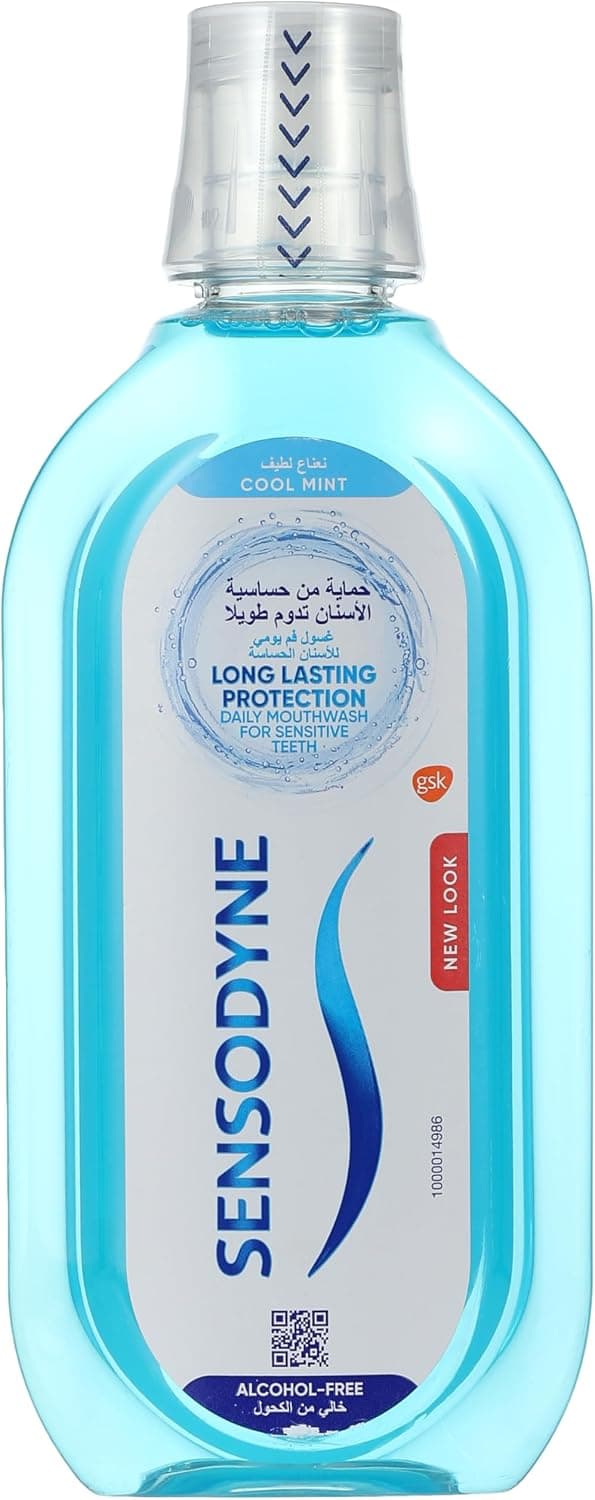 دهانشویه Sensodyne مخصوص دندانهای حساس بدون الکل با طعم نعناع خنک 500 Ml دهانشویه Sensodyne مخصوص دندانهای حساس بدون الکل با طعم نعناع خنک 500 Ml