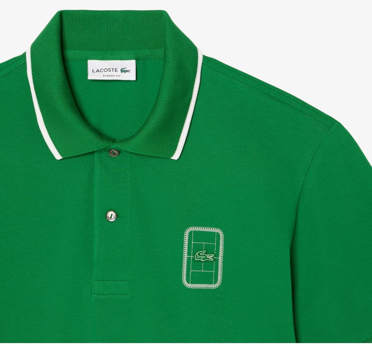 پولو مردانه Lacoste فیت کلاسیک رنگ سبز پولو مردانه Lacoste فیت کلاسیک رنگ سبز