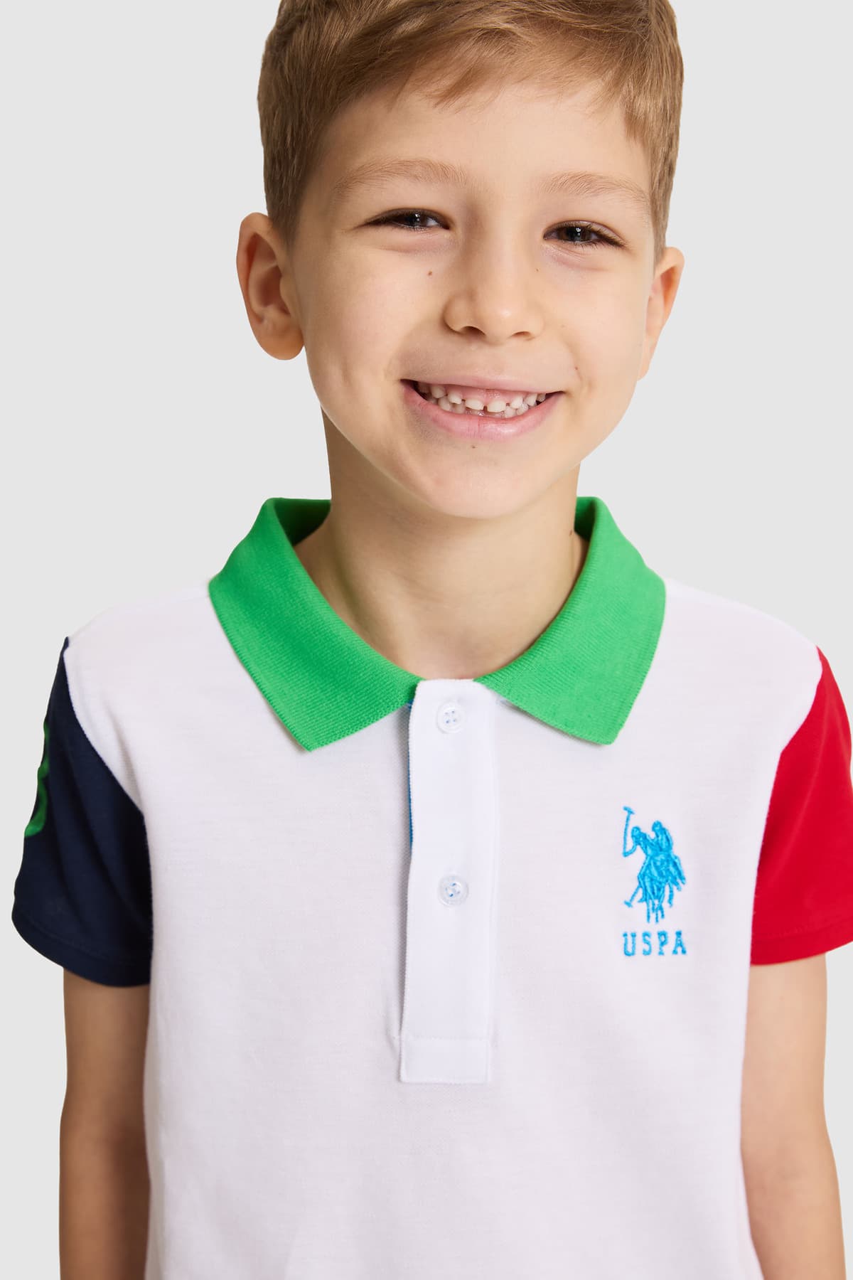 تیشرت پسرانه U.S. Polo Assn. سفید یقه پولو مدل 50325623-VR013 تیشرت پسرانه U.S. Polo Assn. سفید یقه پولو مدل 50325623-VR013