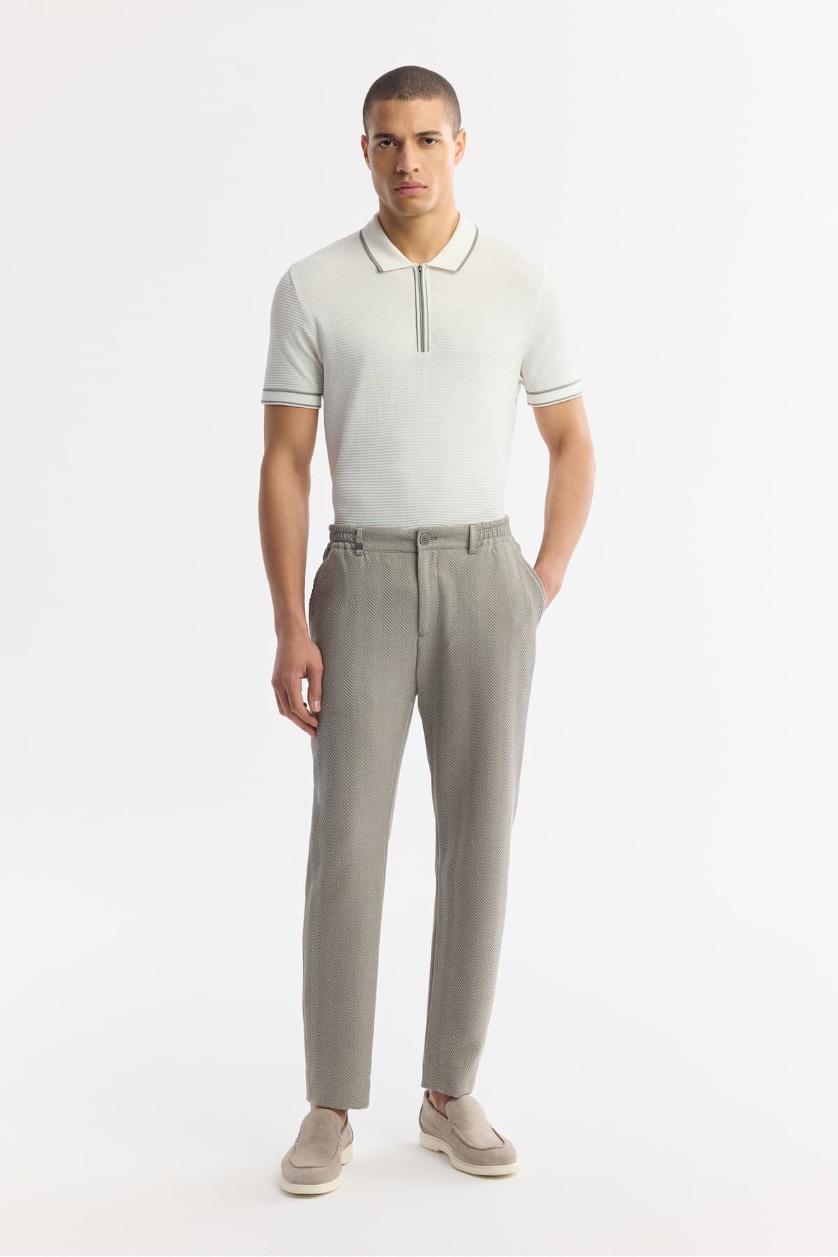 شلوار مردانه Avva خاکستری جیب کناری کمر لاستیکی Bi-Stretch Comfort Slim Fit مدل A51Y3211 شلوار مردانه Avva خاکستری جیب کناری کمر لاستیکی Bi-Stretch Comfort Slim Fit مدل A51Y3211